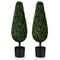 Costway 2 Pack 3FT Artificial Tower Topiary Tree UV Resistant Indoor Outdoor
